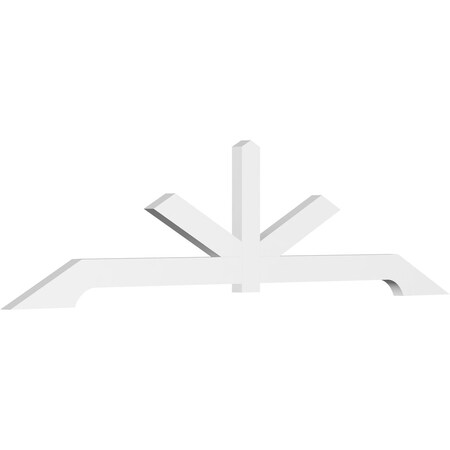 Ekena Millwork Vanguard Architectural Grade PVC Gable Bracket, 96"W x 24"H x 2"D x 4"F, 6/12 Pitch GBP096X24X0204VAN00